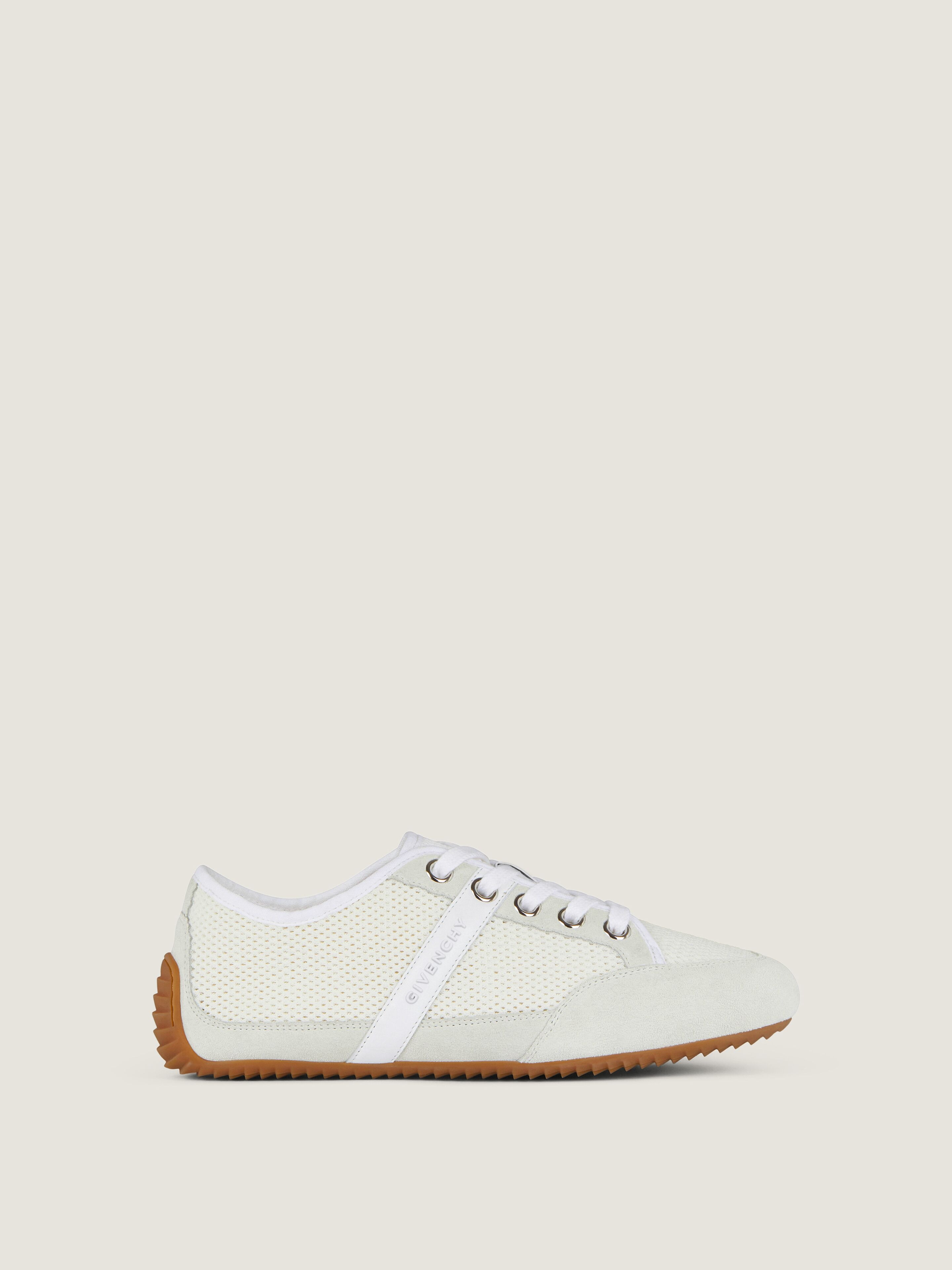 Slim sneakers in mesh and suede